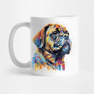 Pug Dog Pet World Animal Lover Furry Friend Abstract Mug